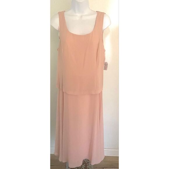 Jessica Howard 3/4 Sleeve Scoop Neck Soutache Mesh 2-Piece  Dress Blush SZ14 NEW - Picture 3 of 13